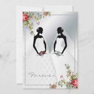 Invitation Gay Silver Mariage damassé