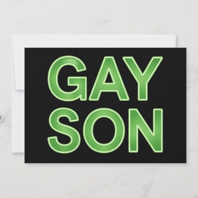 Invitation Gay Son Funny LGBTQ Pride (Devant)