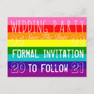 Invitation Gay Wedding Party Enregistrer La Date L