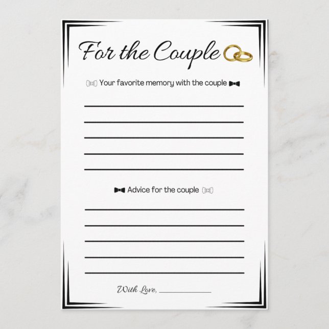 Invitation Gay Wedding shower jeu, Pour le couple (Devant)