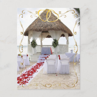 Invitation Gazebo Sur L'Invitation Au Mariage De Plage4