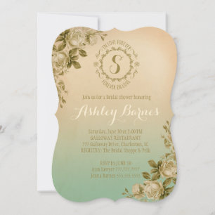 Invitation GC In Loever Forever in Love Rose Turquoise Ombre