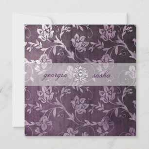 Invitation GC Passionnément Purple Floral Vintage