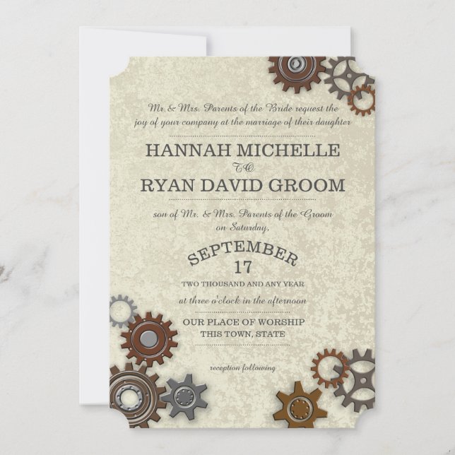 Invitation Gears (Devant)