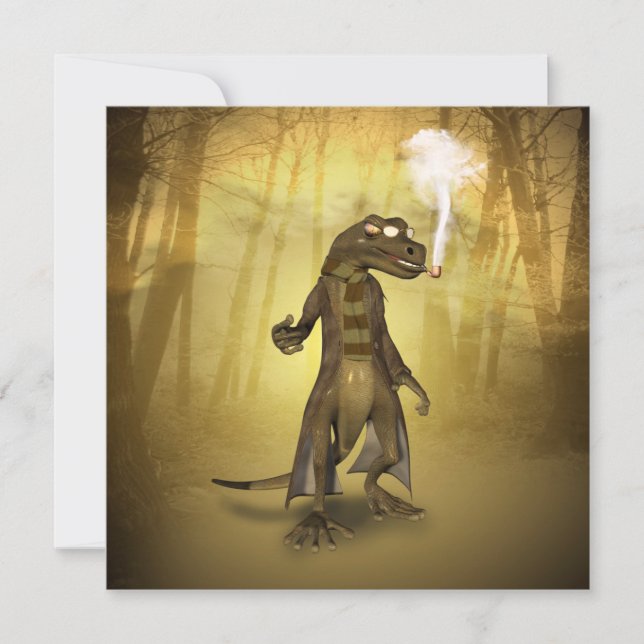 Invitation Gecko drôle (Devant)