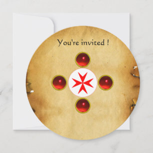 Invitation Gem cross 1ère sainte communion / Christening roug