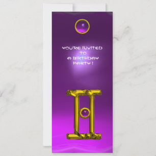 Invitation GEMINI ALEXANDRITE, améthyste jaune vif