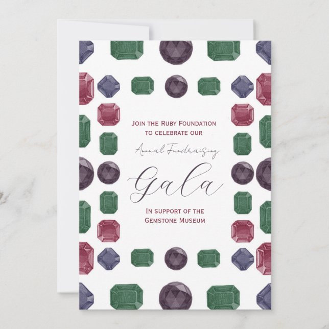 Invitation Gemme Aquarelle  (Devant)