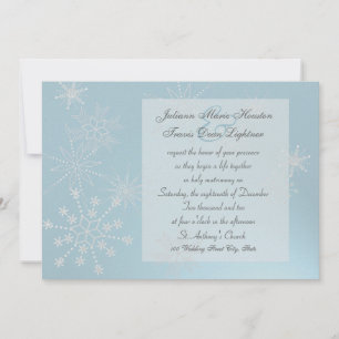 Invitation Gemmes/Mariage de flocon de neige