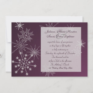 Invitation Gemmes/Mariage de flocon de neige