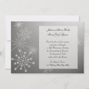 Invitation Gemmes/Mariage de flocon de neige