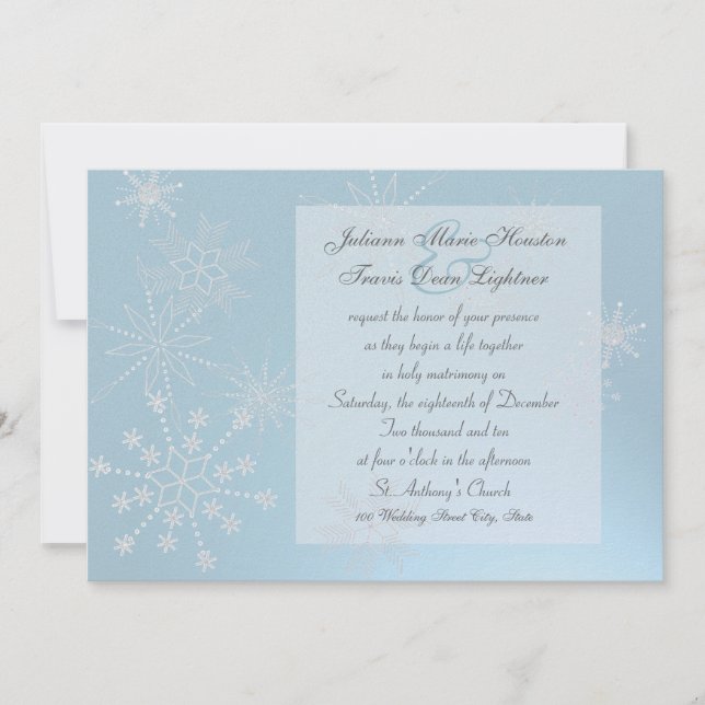 Invitation Gems de neige / Mariage (Devant)
