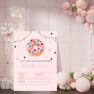 Invitation Gemstone Donuts Baby Shower