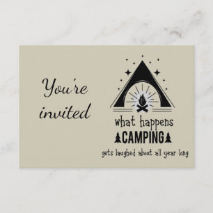 Invitation général Citation de camping amusant sur