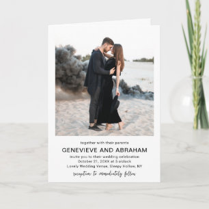 Invitation Genevieve Photographie noir et blanc Mariage moder