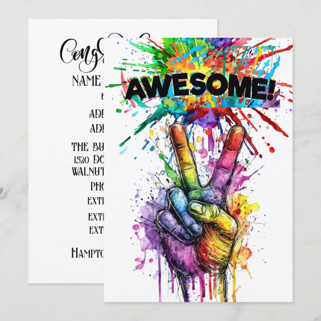 INVITATION GÉNIAL (Devant / Derrière)