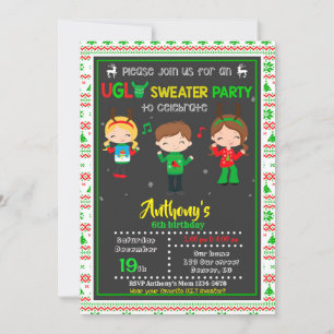 Invitation Génial cadeau de fête de pull Noël