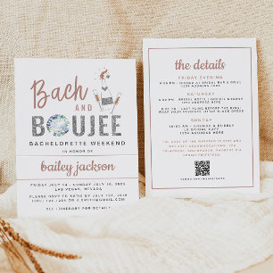 Invitation GENNA Bach et Boujee Bachelorette Itinéraire