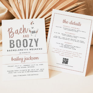 Invitation GENNA   Itinéraire Bach et Boozy Bachelorette
