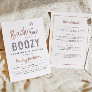 Invitation GENNA Rose Parties scintillant or Bach et Bozy
