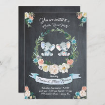 Genre de fille ou garçon révéler éléphant, tableau