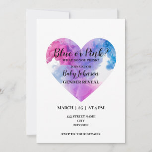 Invitation Genre de fumée de forme cardiaque révéler