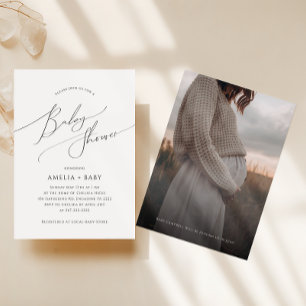 Invitation Genre lunatique neutre Baby shower photo