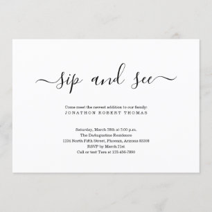 Invitation Genre Neutre Sip et Voir