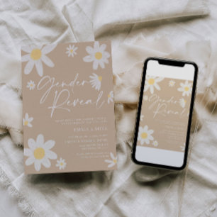 Invitation Genre Reveil Daisy Beige