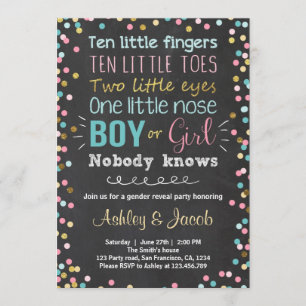 Invitation Genre révéler Baby shower d'invitation Garçon ou f