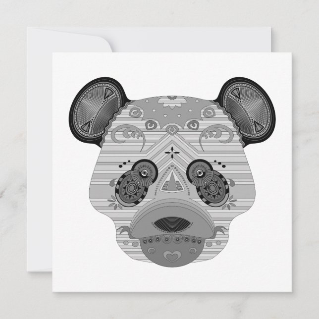 Invitation geo bear (Devant)