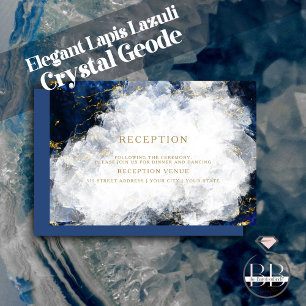 Invitation Géode de cristal de Lapis Lazuli élégant