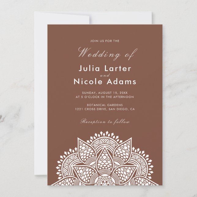Invitation Geometric Glittering Metallic Luxury Wedding (Devant)