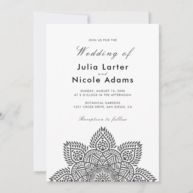Invitation Geometric Glittering Metallic Luxury Wedding Invit (Devant)