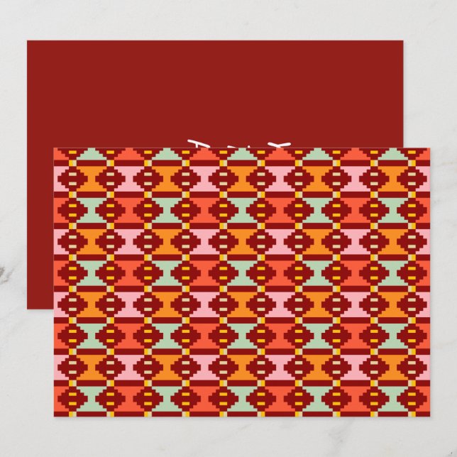 Invitation Géométrie Boho Moderne (Devant / Derrière)