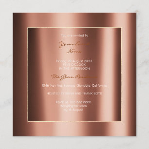 Invitation Géométrie métallique minimale Gold Cuivre Bronze É