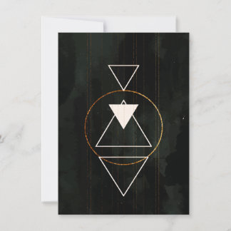 Invitation Géométrie sacrée Boho élégante Cercles Triangles O