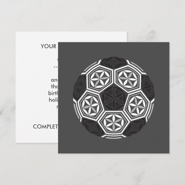 Invitation géométrie sacrée du soccer (Devant / Derrière)