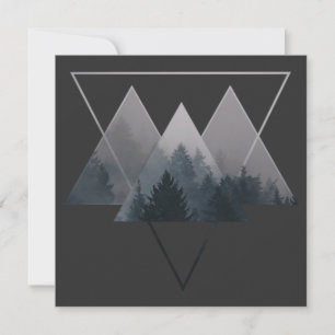 Invitation Géométrie Triangles Misty Forest
