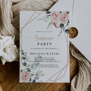 Invitation Géométrique classique Rose rose rose rose surprise