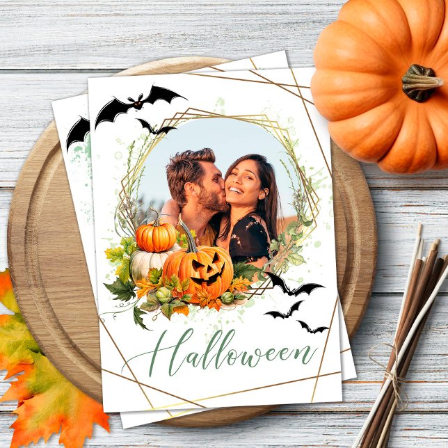 Invitation géométrique de la fête d'Halloween avec (Créateur téléchargé)