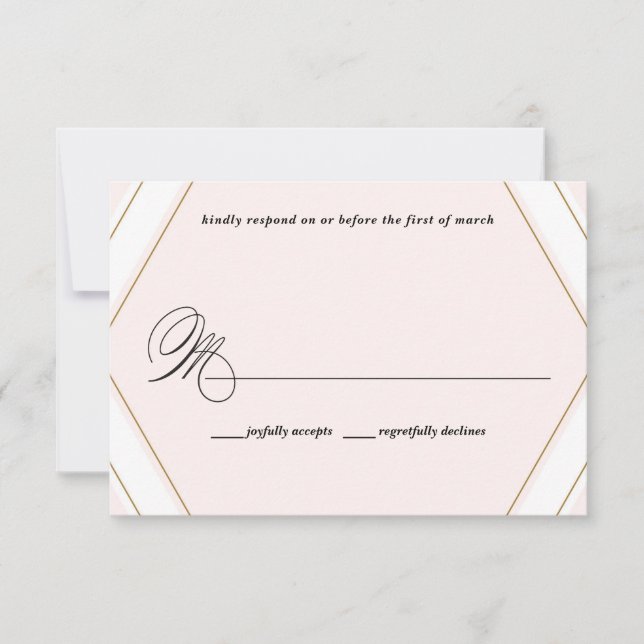 Invitation géométrique de noces de diamant d'art (Devant)