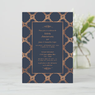 Invitation Géométrique Vintage, Anniversaire Art Déco