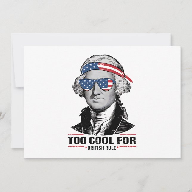 Invitation George Washington Cool pour la règle britannique 4 (Devant)