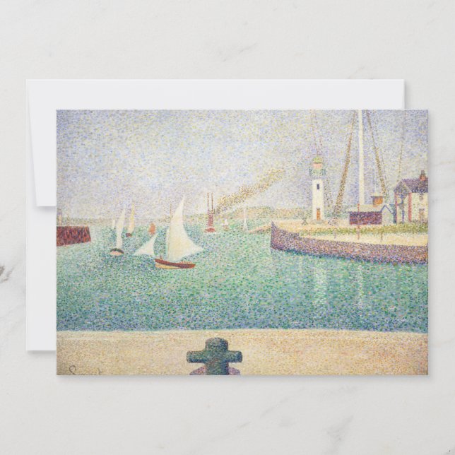 Invitation Georges Seurat - Entrée du Port de Honfleur (Devant)