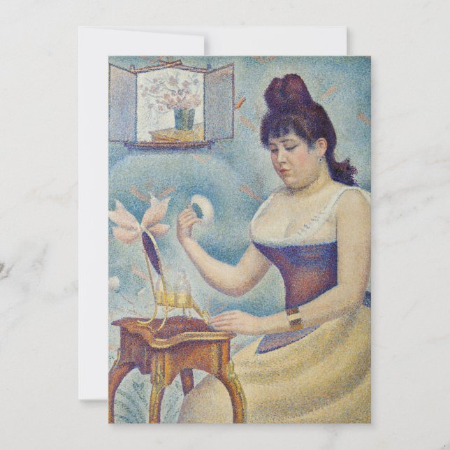 Invitation Georges Seurat - Jeune femme se poudrant (Devant)