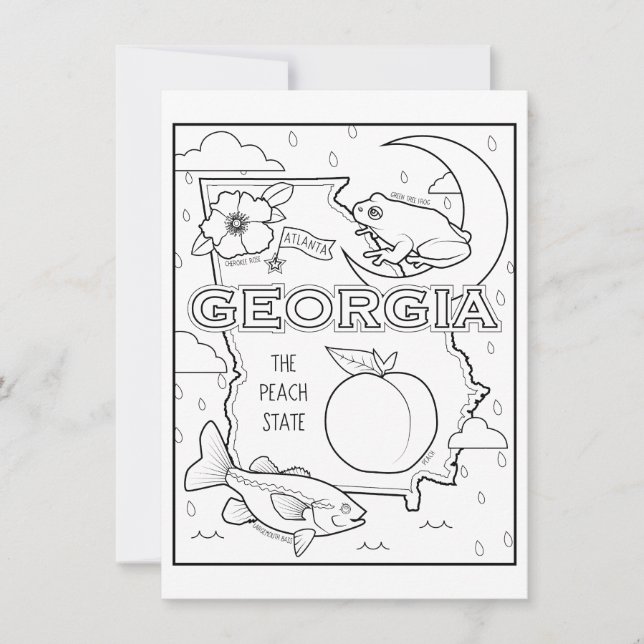 Invitation georgia couleur me collage (Devant)
