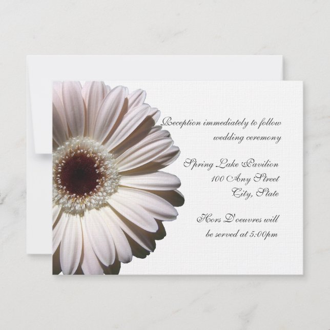 Invitation Gerber Daisy Mariage (Devant)