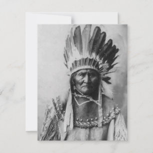 Invitation Géronimo noir et blanc