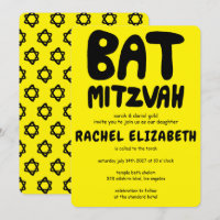 Gestion super Bat mitzvah personnalisé Étoiles en